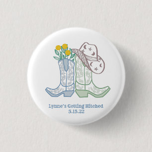 Badge Rond 2,50 Cm Elle se fait hisser Bachelorette Rodeo Cowgirl