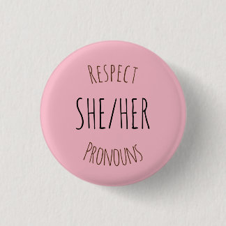 Badge Rond 2,50 Cm Elle/ses pronoms de respect