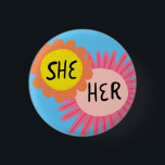 Badge Rond 2,50 Cm ELLE / Ses Pronononounes Fleurs Fierté<br><div class="desc">Décorez votre tenue avec ce bouton d'art cool. Ça fait un grand cadeau ! Vous pouvez le customiser et ajouter du texte. Consultez ma boutique pour plus de couleurs et de motifs ! Faites-moi savoir si vous aimeriez quelque chose de personnalisé aussi.</div>