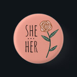 Badge Rond 2,50 Cm ELLE/SES Prononounes Rose rose PERSONNALISÉE<br><div class="desc">Décorez votre tenue avec ce bouton d'art cool. Ça fait un grand cadeau ! Vous pouvez le customiser et ajouter du texte. Consultez ma boutique pour plus de couleurs et de motifs ! Faites-moi savoir si vous aimeriez quelque chose de personnalisé aussi.</div>