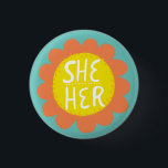 Badge Rond 2,50 Cm ELLE / SON Pronounounours Fierté Fleur Poignée<br><div class="desc">Décorez votre tenue avec ce bouton d'art cool. Ça fait un grand cadeau ! Vous pouvez le customiser et ajouter du texte. Consultez ma boutique pour plus de couleurs et de motifs ! Faites-moi savoir si vous aimeriez quelque chose de personnalisé aussi.</div>