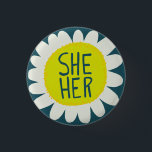 Badge Rond 2,50 Cm ELLE / SON Pronounounours Fierté Fleur Poignée<br><div class="desc">Décorez votre tenue avec ce bouton d'art cool. Ça fait un grand cadeau ! Vous pouvez le customiser et ajouter du texte. Consultez ma boutique pour plus de couleurs et de motifs ! Faites-moi savoir si vous aimeriez quelque chose de personnalisé aussi.</div>