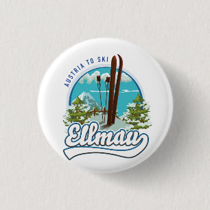 Badge Rond 2,50 Cm Ellmau Autriche pour skier logo