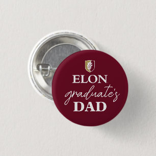 Badge Rond 2,50 Cm Elon   Papa du diplômé