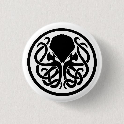 Badge Rond 2,50 Cm Emblème de Cthulhu (Devant)