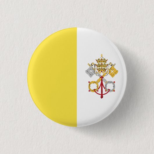 Badge Rond 2,50 Cm Emblème de la Cité du Vatican (Devant)