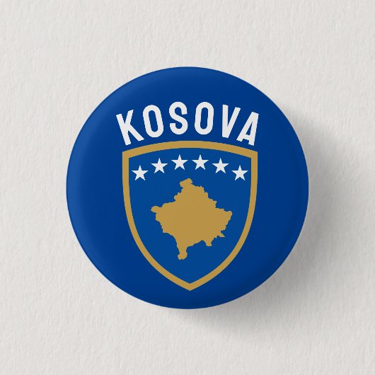 Badge Rond 2,50 Cm Emblème de la République du Kosovo (Devant)