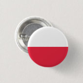 Badge Rond 2,50 Cm Emblème du drapeau polonais (Devant & derrière)