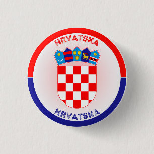 Badge Rond 2,50 Cm Emblème du patrimoine croate