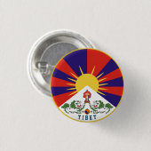 Badge Rond 2,50 Cm Emblème du Tibet (Devant & derrière)