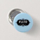 Badge Rond 2,50 Cm Emblème Flute (Devant & derrière)