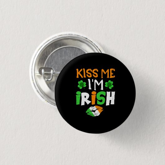 Badge Rond 2,50 Cm Embrasse-moi i_m irish (Devant & derrière)