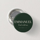 Badge Rond 2,50 Cm EMMANUEL | Matthieu 1:23 | Noël (Devant & derrière)