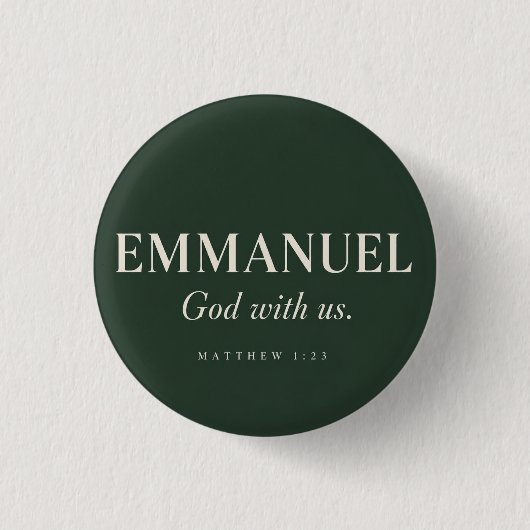 Badge Rond 2,50 Cm EMMANUEL | Matthieu 1:23 | Noël (Devant)