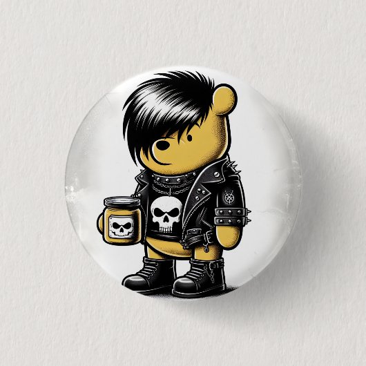 Badge Rond 2,50 Cm Emo Winnie l'Ourson 1 (Devant)