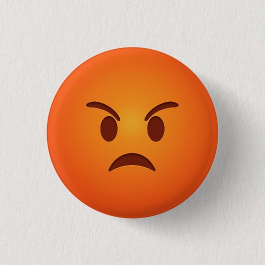 Badge Rond 2,50 Cm Emoji en colère (Devant)