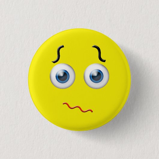 Badge Rond 2,50 Cm Emoji perplexe (Devant)