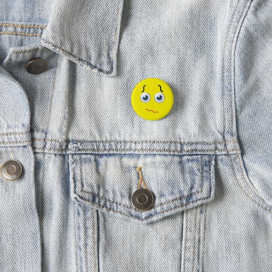 Badge Rond 2,50 Cm Emoji perplexe (En situation)