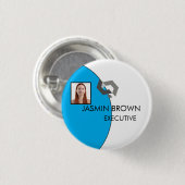 Badge Rond 2,50 Cm Employé (Devant & derrière)