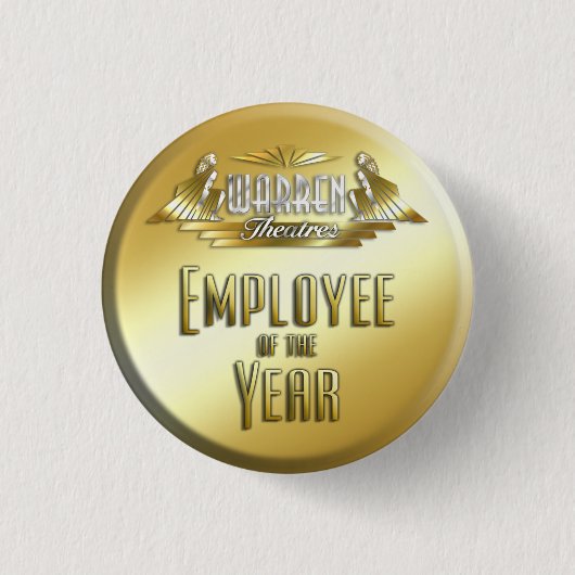 Badge Rond 2,50 Cm Employé de l'année (Devant)