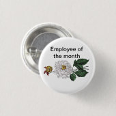 Badge Rond 2,50 Cm Employé du mois personnalisable (Devant & derrière)