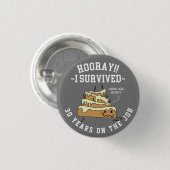 Badge Rond 2,50 Cm Employee Appreciation Work Anniversary Custom (Devant & derrière)
