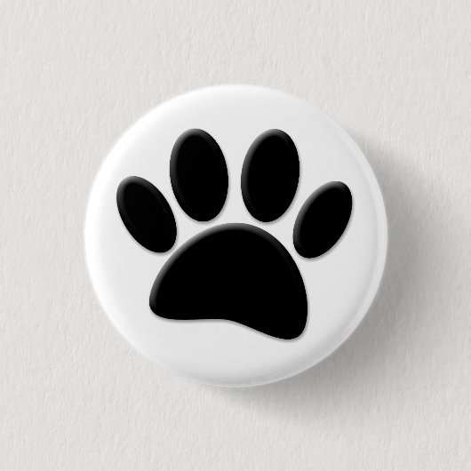 Badge Rond 2,50 Cm Empreinte de chien (Devant)