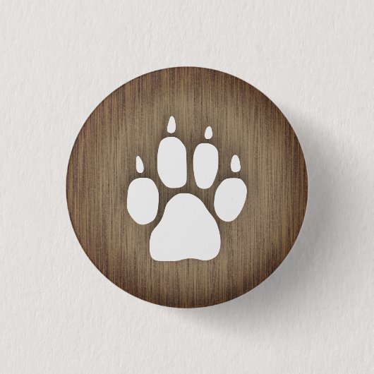 Badge Rond 2,50 Cm Empreinte de patte (Devant)