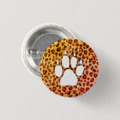 Badge Rond 2,50 Cm Empreinte de patte (Devant & derrière)