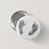 Badge Rond 2,50 Cm Empreintes pieds (Devant & derrière)