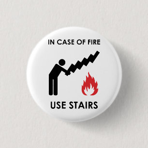 Badge Rond 2,50 Cm En cas d'escaliers d'utilisation du feu