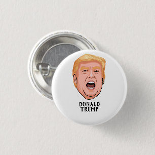 BADGE ROND 2,50 CM EN COLÈRE DONALD TRUMP PERSONNALISÉ