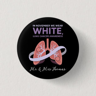 Badge Rond 2,50 Cm En Novembre Nous Portons Blanc Montrez Votre Souti