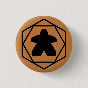 Badge Rond 2,50 Cm En tout temps Meeple Black Art Pin