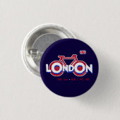 Badge Rond 2,50 Cm En vélo à Londres (Devant & derrière)