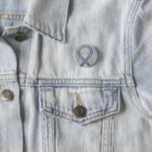 Badge Rond 2,50 Cm Encéphalite Conscience de l'argent Ruban Angel Pin (En situation)