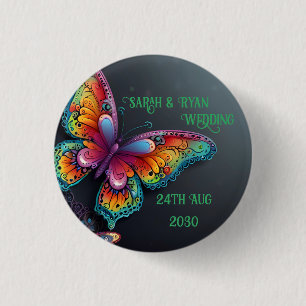 Badge Rond 2,50 Cm Enchanter les lisses des papillons