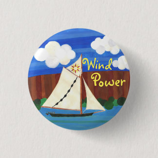 Badge Rond 2,50 Cm Énergie éolienne - Clearwater