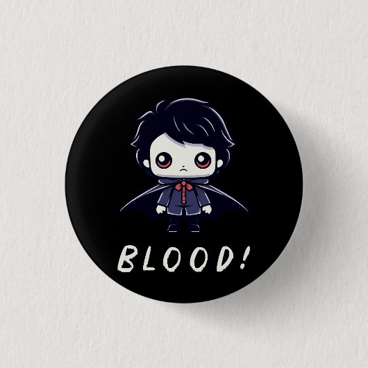 Badge Rond 2,50 Cm Enfant Vampire (Devant)