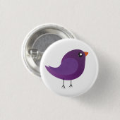 Badge Rond 2,50 Cm Enfants oiseau mignon  (Devant & derrière)