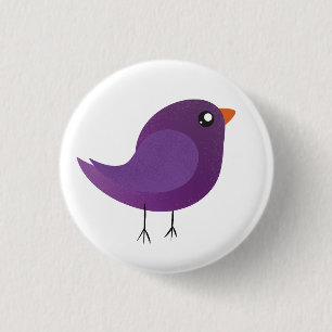 Badge Rond 2,50 Cm Enfants oiseau mignon
