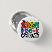 Badge Rond 2,50 Cm Enfants pré-K Grad 2025 Préscolaire Graduation (Devant & derrière)