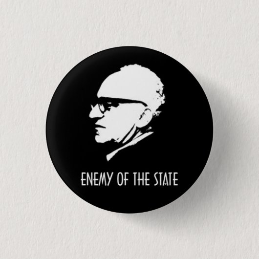 Badge Rond 2,50 Cm Ennemi de Rothbard de l'état (Devant)