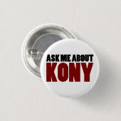 Badge Rond 2,50 Cm Enquérez-vous de la question de Joseph Kony (Devant & derrière)