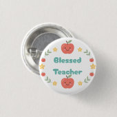 Badge Rond 2,50 Cm Enseignant béni (Devant & derrière)