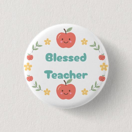 Badge Rond 2,50 Cm Enseignant béni (Devant)