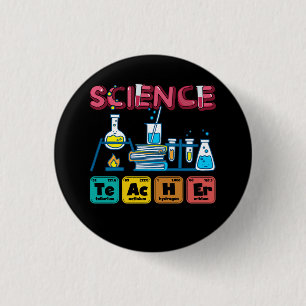Badge Rond 2,50 Cm Enseignant en sciences chimie Biologie Physique En