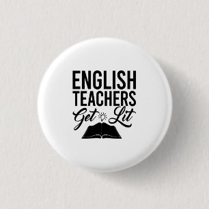 Badge Rond 2,50 Cm Enseignants Anglais Lit