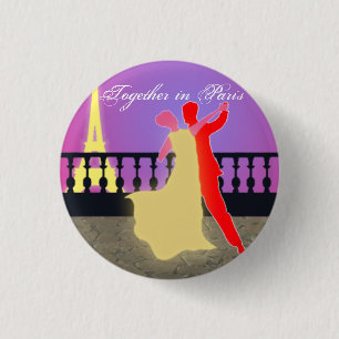 Badge Rond 2,50 Cm Ensemble dans des goupilles de Paris