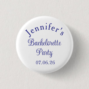 Badge Rond 2,50 Cm Enterrement de vie de jeune fille Rétro Moderne Bl